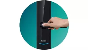 採用 FPC 半導體指紋識別的整合式把手設計，Philips DDL603E的指紋識別速度少於 0.5 秒。按下把手，一握即可開鎖，帶給您便捷直觀的開鎖體驗。